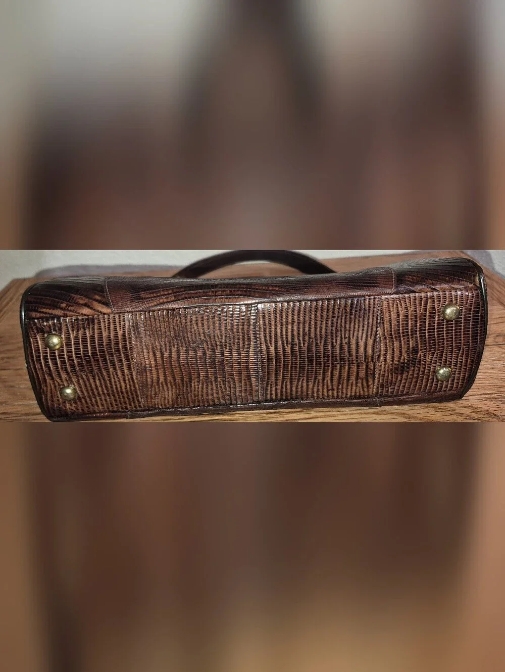 Vintage Lizard Skin Hand Bag By Sterling
